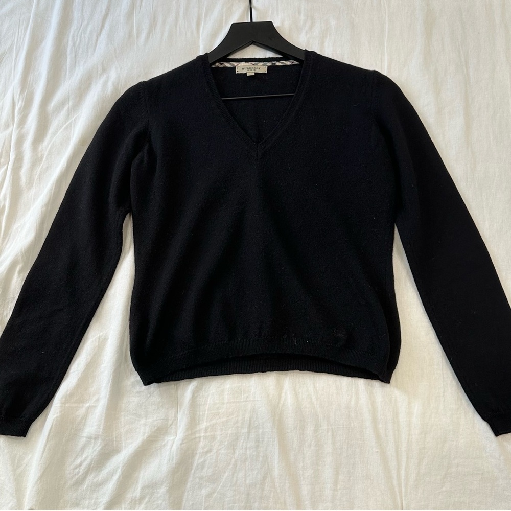 Burberry Classic Black V-Neck Sweater